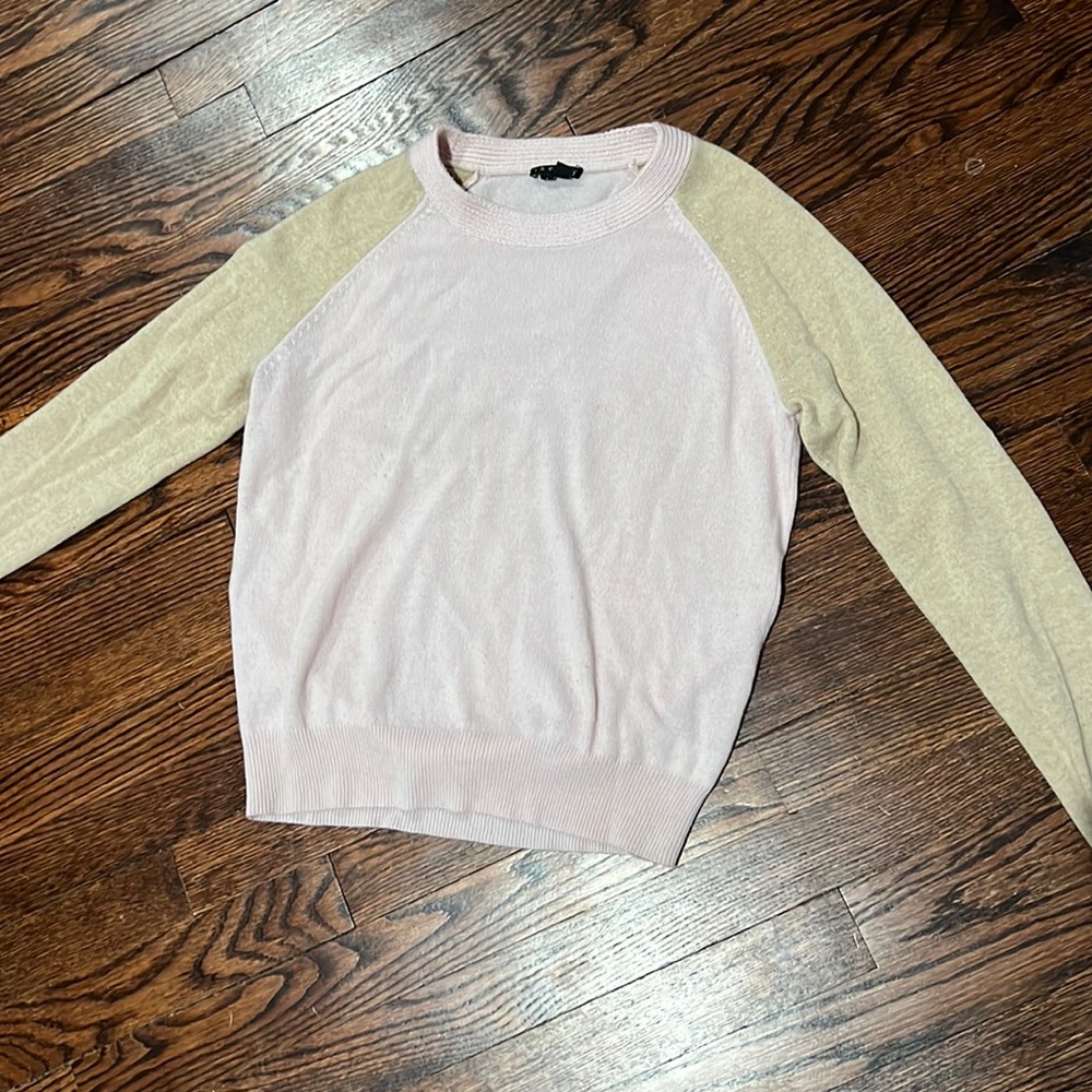 Theory two tone cashmere sweater